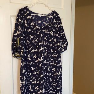 Navy floral dress